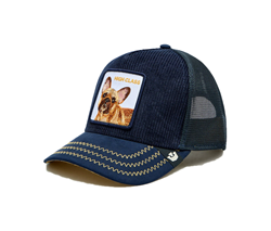 BASEBALL CAP HIGH CLASS REMIX IN VELLUTO NAVY